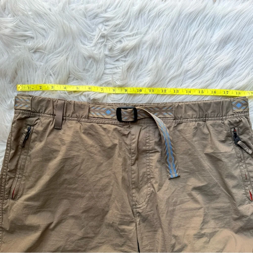 Faherty Rockpoint Belted Cotton-Blend Shell Hybrid Shorts Tan Brown XL